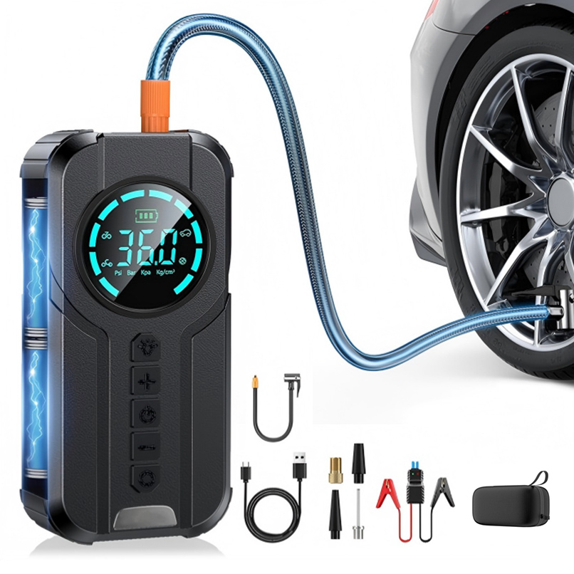 პორტატული ჰაერის კომპრესორი 150 PSI – ციფრული საბურავის ტუმბო | Portable Air Compressor Pump - Image 7
